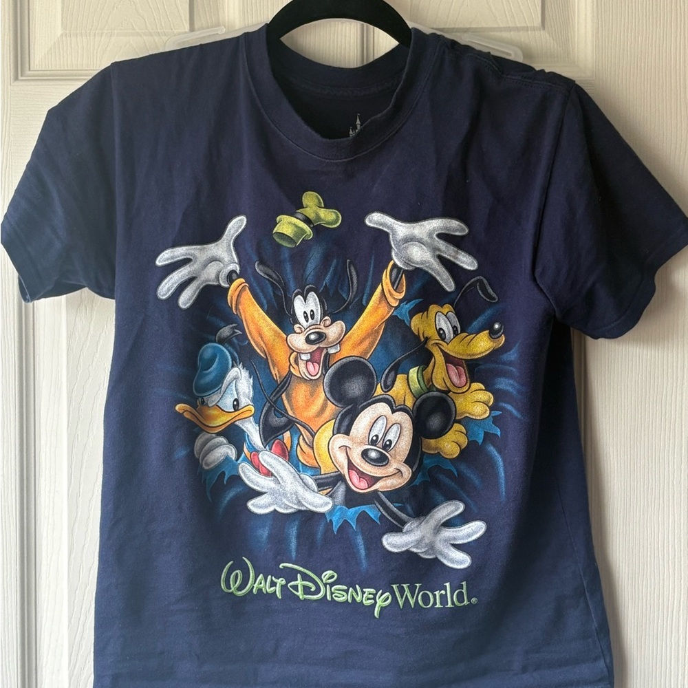 Vintage Disney World Kids Navy Blue T-Shirt
